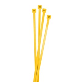 Lumonic 100 x Cable Ties 370 x 4.8 mm I Yellow Cable Ties in Industrial Quality I Cable Ties UV Resistant Cable Ties Weatherproof Cable Ties Yellow