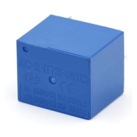 Baomain PCB Power Relay JQC-3F (T73) 12VDC SPST 7A 250VAC 10A 125VAC/28VDC 5 Pins Pack of 10