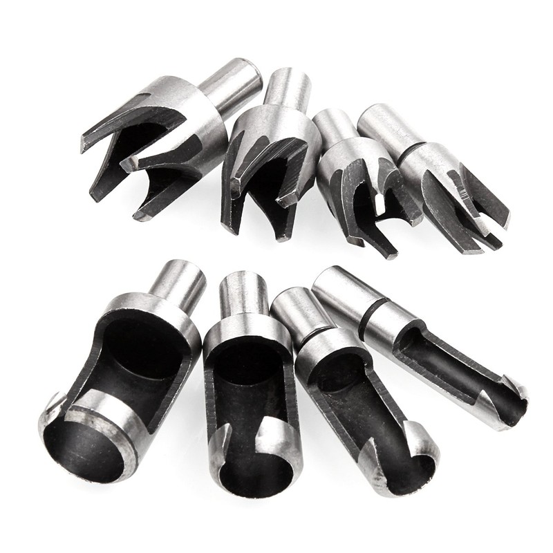 8 Pieces HSS Wood Plug Cutter Set, ASelected Tenon Cutter