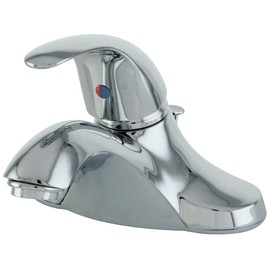 Kingston Brass FB6541LL 5-1/8-Inch in Spout Reach Legacy 4-Inch Centerset Lavatory Faucet with Brass/ABS Pop-Up, Polished Chrome