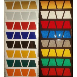 Unbranded Highly Reflective FIREFIGHTER FIRE HELMET 2" 8 PACK TETRAHEDRONS TRAPEZOID Tet