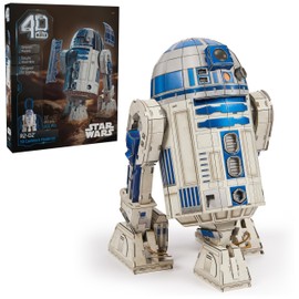 4D Build Star Wars R2-D2 Cardstock 3D Model Kit, Star Wars Gifts, Toys Desk Décor for Fans & Collectors, 201 Pieces, 3D Puzzles, Gift Ideas for Ages 12 & Up