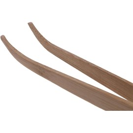 Brown Feeding Tongs Angled Reptile Feeding Tongs Tweezers Bamboo Reptile Feeding Tongs Eco-Friendly Hand Tool Industrial Tweezers (28cm)