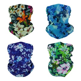 SMEHCF 4 Novelty Seamless Bandana Balaclava Face Cover Mask Shield Neck Gaiter, Free size