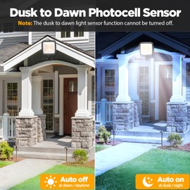 WILLGOTOP 150W Dusk to Dawn Outdoor Lighting, 20000LM LED Barn Lights Outdoor, Flood Lights 6500K Daylight IP66 Waterproof with 150° Adjustable for Street Yard Garage Shop