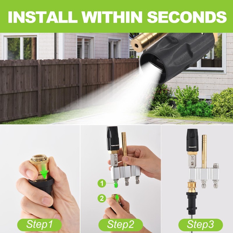 Ciunura 3 in 1 Downstream Soft Wash Chemical Nozzle, M5