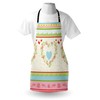 ABAKUHAUS Shabby Flora Cooking Apron, Country House Style Roses and
