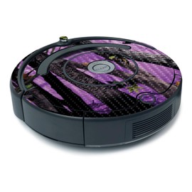 MightySkins Carbon Fiber Skin for iRobot Roomba 675 Minimal Coverage - Purple Tree Camo | Protective, Durable Textured Carbon Fiber Finish | Easy to Apply, Remove, and Change Styles | Made in The USA