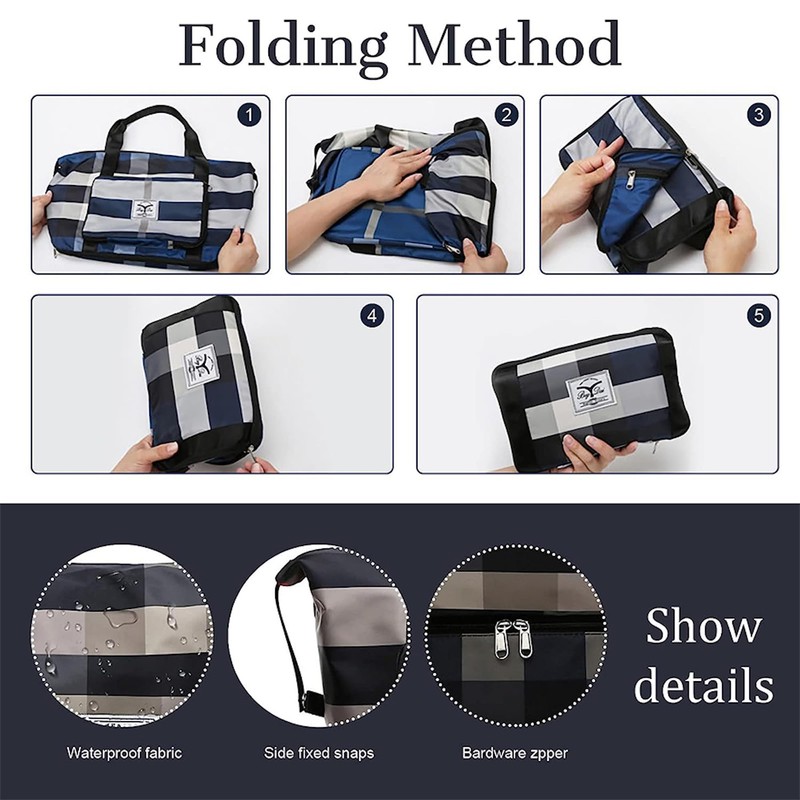 Foldable Dry/Wet Separation Travel Bag,Large Capacity Folding Travel Bag,Unisex Portable