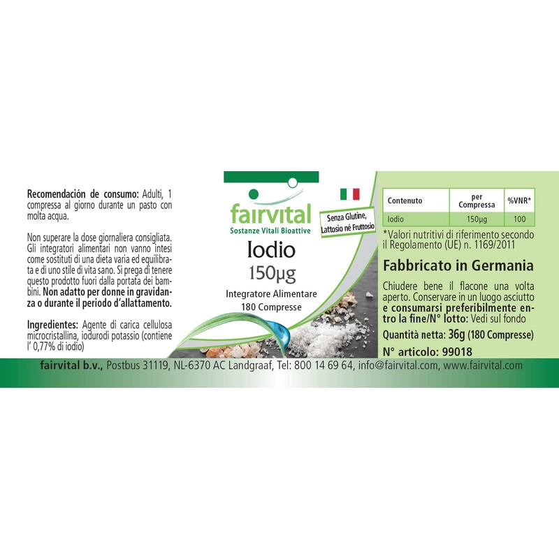 180 Tablets, Vegetarian Tablets Hochdosiert 150 mcg Iodine (Potassium Iodide)