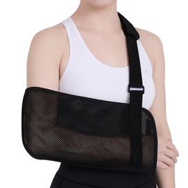Annlpoy 1pcs Mesh Shoulder Sling for Shoulder Injuries, Rotator Cuff Tears, Arm Support for Shower, Adjustable for Right and Left Arm, Elbow Stabilization
