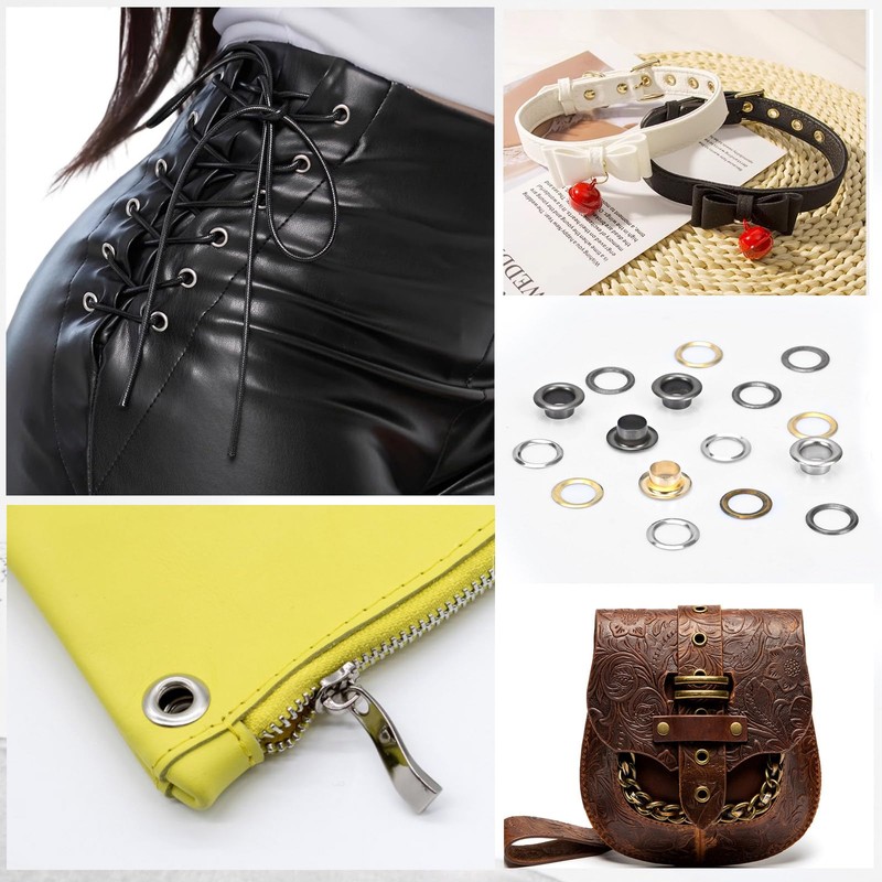 MumdoYAL 400 Pieces Eyelet Set, Four Colours, Inner Diameter 5