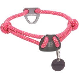 Ruffwear, Knot-a-Collar, Climbing Rope Dog Collar for Everyday Use, Pink, 14"-20"