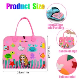 Busy Board, Toddler Travel Toys, Sensory Activity Developing Board Toys for Preschool,Quiet Book Educational Toys,Montessori Learning Early Education Travel Toy for Toddlers Ages 1-3 Busy Board (Pink)