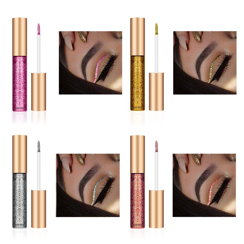 Freeorr 10 Colours Liquid Glitter Eyeliner, Metallic Shimmer Glitter Eyeshadow,