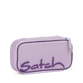 Satch Pencil Case, Large, Divider Compartment, Set Square Synthetic, Sakura Meshy Lavender