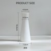 7Inch White Tall Conic Ceramic Bud Vase Empty Single Stem