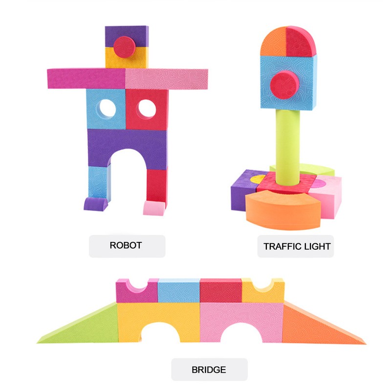 50pcs Random EVA Foam Building Blocks Soft Construction Toys Early