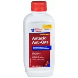 ON CONTAINER GNP ANTACID ANTIGAS MAX STRENGTH CHERRY LIQ 12OZ