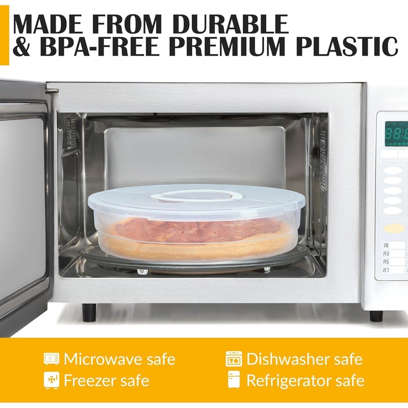 Mission Gallery 2 Pack Plastic Pie Carrier with Lid and