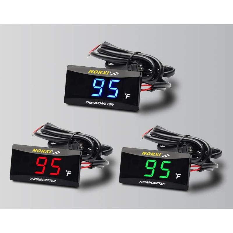 Motorcycle Engine Temperature Meter Fahrenheit, Over-Temperature Alert, Engine Temperature Gauge