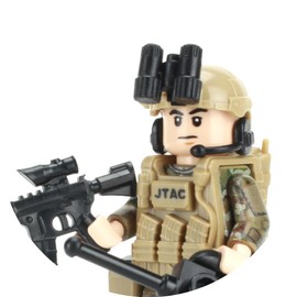 Battle Brick 1.6 Inches Tall JTAC/CCT Air Force Special Forces OCP Custom Minifigure | Genuine Military Minifig | Printed Camo | Gear Made in The USA | Great Gift for Ages 10+ to Adult AFOL