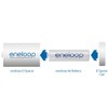 Eneloop Panasonic K-KJS1MCA2BA D Size Battery Adapters AA 2100 Cycle