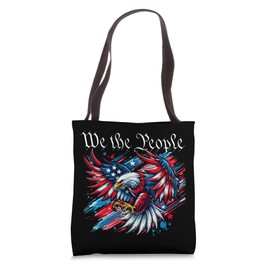 American Flag Patriotic Founding Fathers We The People USA Tote Bag