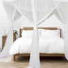 DimyFew Luxe Canopy Bed Drapes for Chic Bedroom, White, as