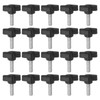 QUARKZMAN 20pcs T Wing Knobs Thumb Screws M6x20mm Standard Male