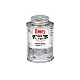 Oatey, 4 oz 30883 PVC Medium Cement, Gray, 4-Ounce, Color