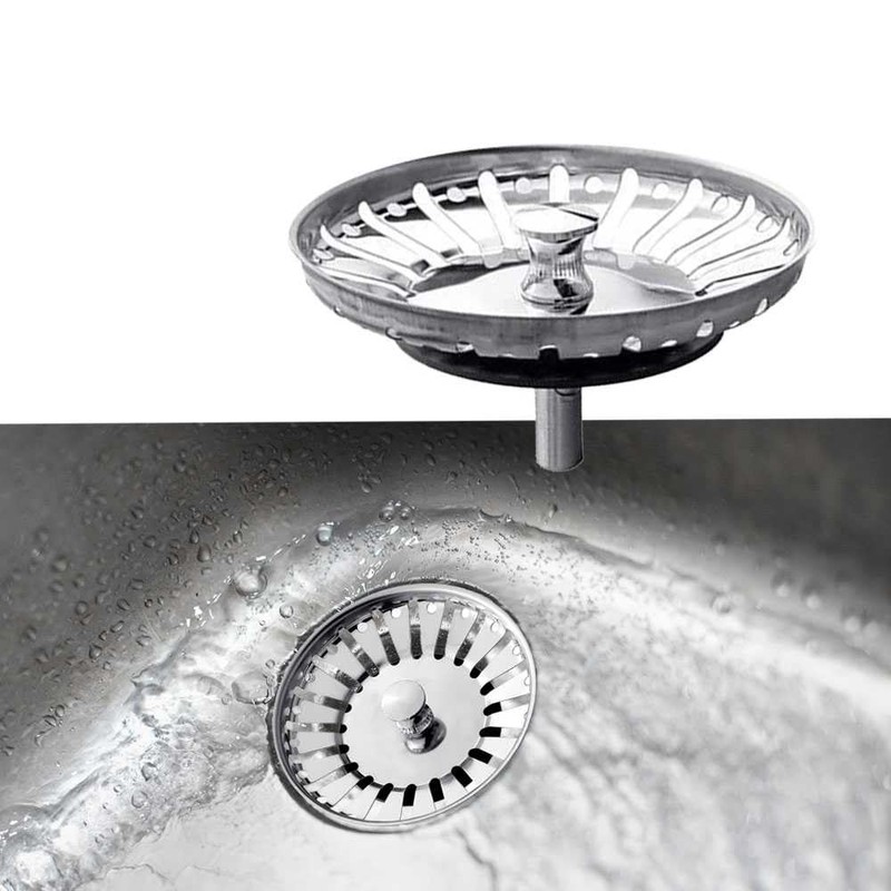 OcioDual Sink Strainer Plug, Diameter 83 mm, Stainless Steel Waste