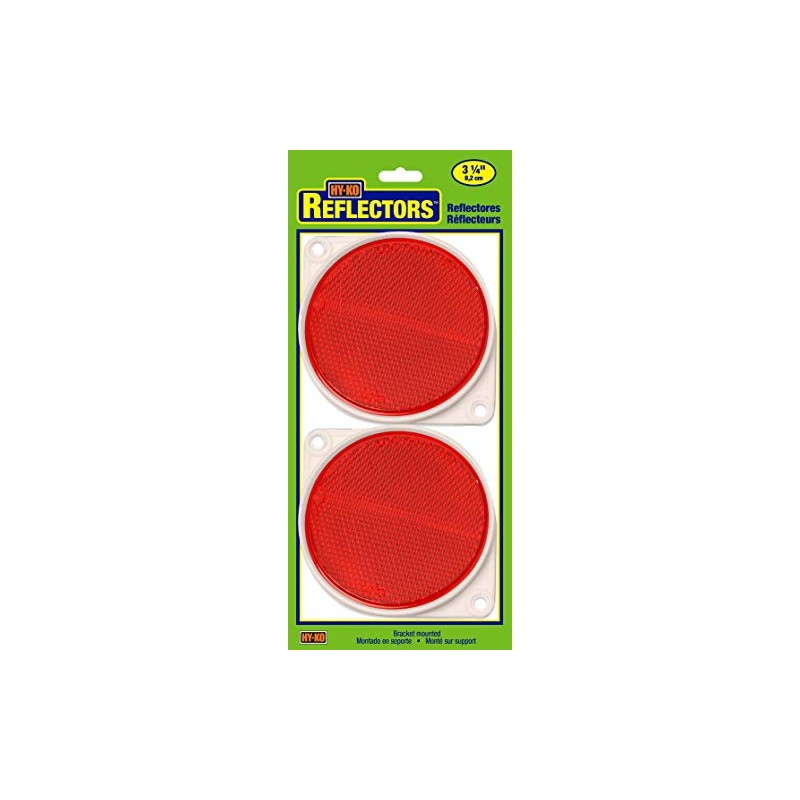 Hy-Ko Carded Reflectors, High Visibility Light Reflective Markers for Driveway,