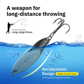 THKFISH Fishing Lures Trout Lures Fishing Spoons Lures for Trout Pike Bass Crappie Walleye Color B Single Hook 1oz 5pcs