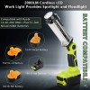 Jhjqzcyg For Ryobi 18V ONE+ Li-ion Battery LED Work Light