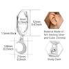 SILBERTALE Moon Dangle Hoop Earrings 925 Sterling Silver Cubic Zirconia