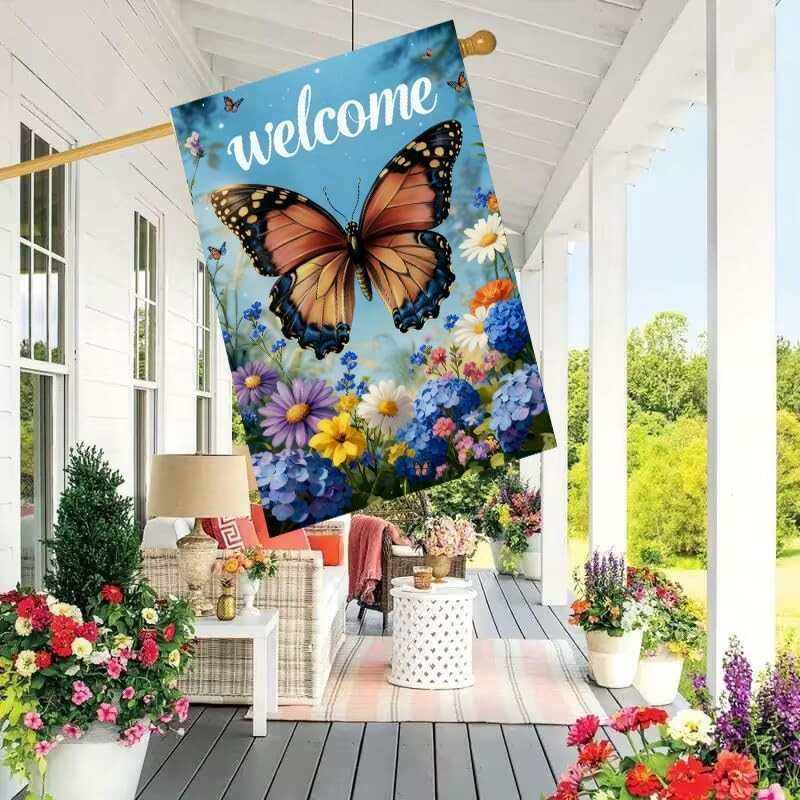 Large Spring Summer Garden Flags Outside 28 x 40 Double