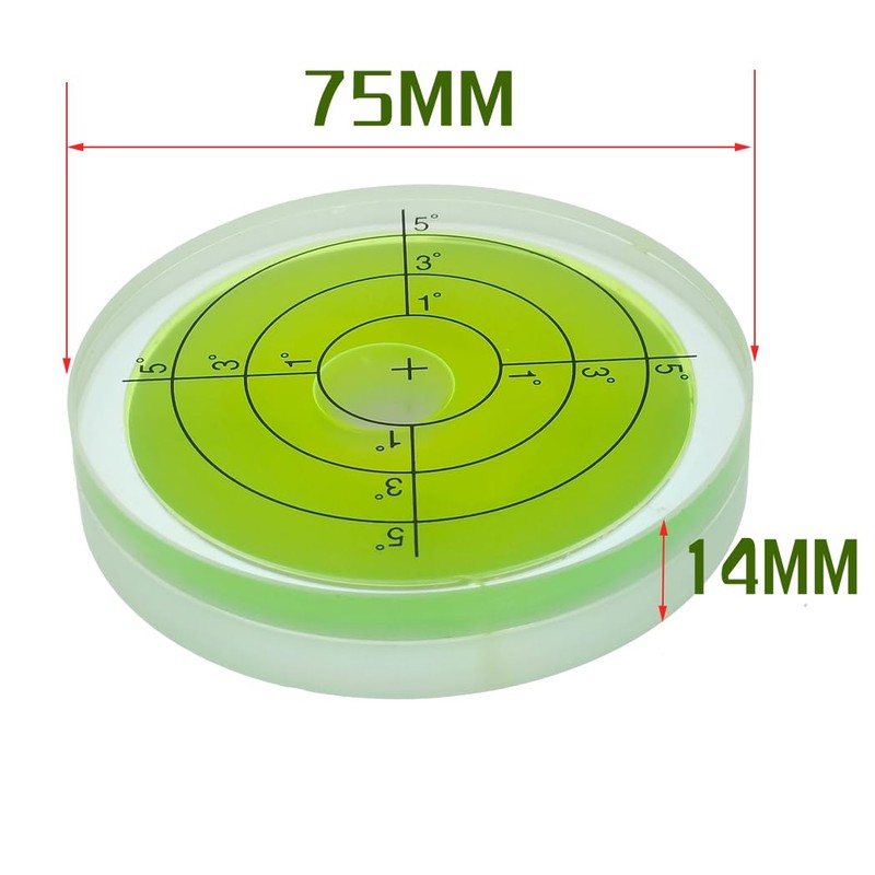 75X14mm metal horizontal bubble universal high precision bubble level round