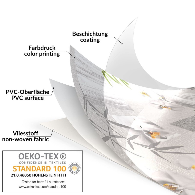 Washable Oilcloth Tablecloth Oval 140 x 180 cm Cut Edge