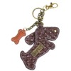 Dachshund Purse Charm/Key Chain/Key-fob (Wenier Dog with Bone)