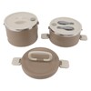 Insulated Food Container 304 Stainless Steel PP Stackable Portable Round