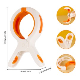 RosewineC Large Clothes Pegs, Pack of 10 Large Pegs for Beach Towel, Towel Clips for Beach Loungers, Large Clothespins, Beach Towel Clips for Lounger, Pegs for Pool Tarpaulin