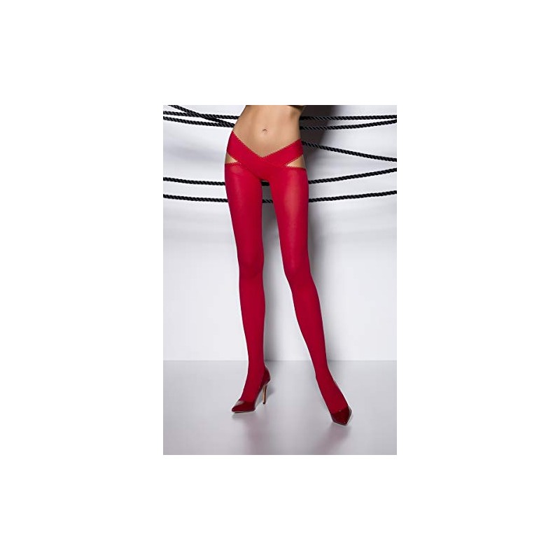 Passion TI005 Open Tights Red Size 1/2