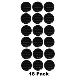 2.5" Round Plastic Louver Soffit Air Vent Reptile Screen Grille Cover (18, Black)