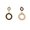 Fashion Earrings EarDrop Unbalance Style Stainless Steel Double Circle Ear