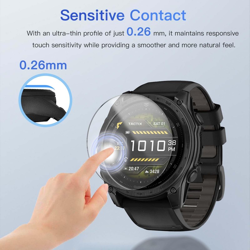 4 Pack Screen Protector for Garmin tactix 8 51mm, 9H