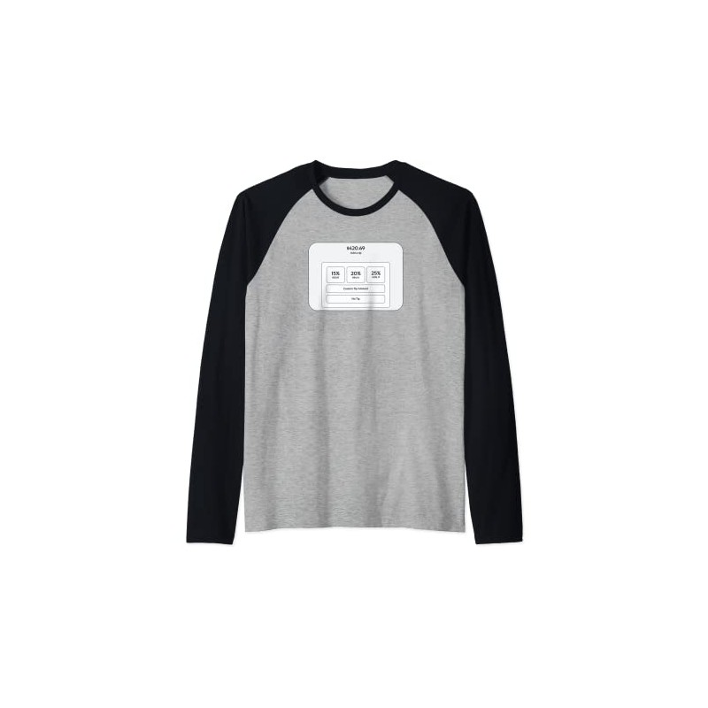 Tip Screen Meme Funny Viral Trending Anti-Tipping Raglan Baseball Tee