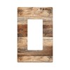 Brown Wood Rocker Light Switch Cover 1 Gang Single Decorator