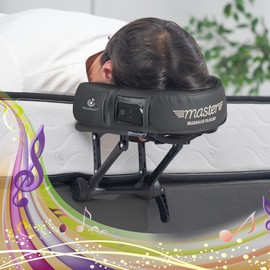 Master Massage Deluxe Universal Face Cradle with Cushion Pillow for Massage Table Bed Headrest Cradle-6 Way Adjustable Face Pillow Cushion Support (Standard Black)