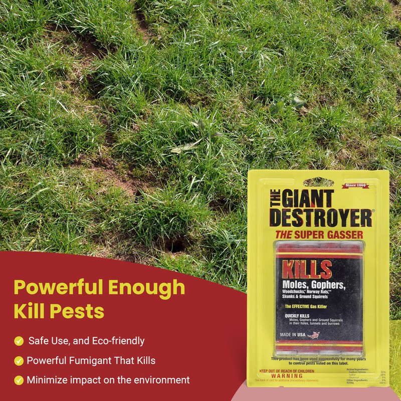 Giant Destroyer Smoke Bomb Gasser – Rodent & for Gophers,